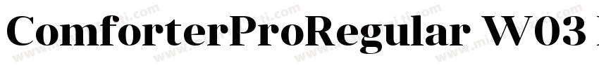 ComforterProRegular W03 Regular字体转换
